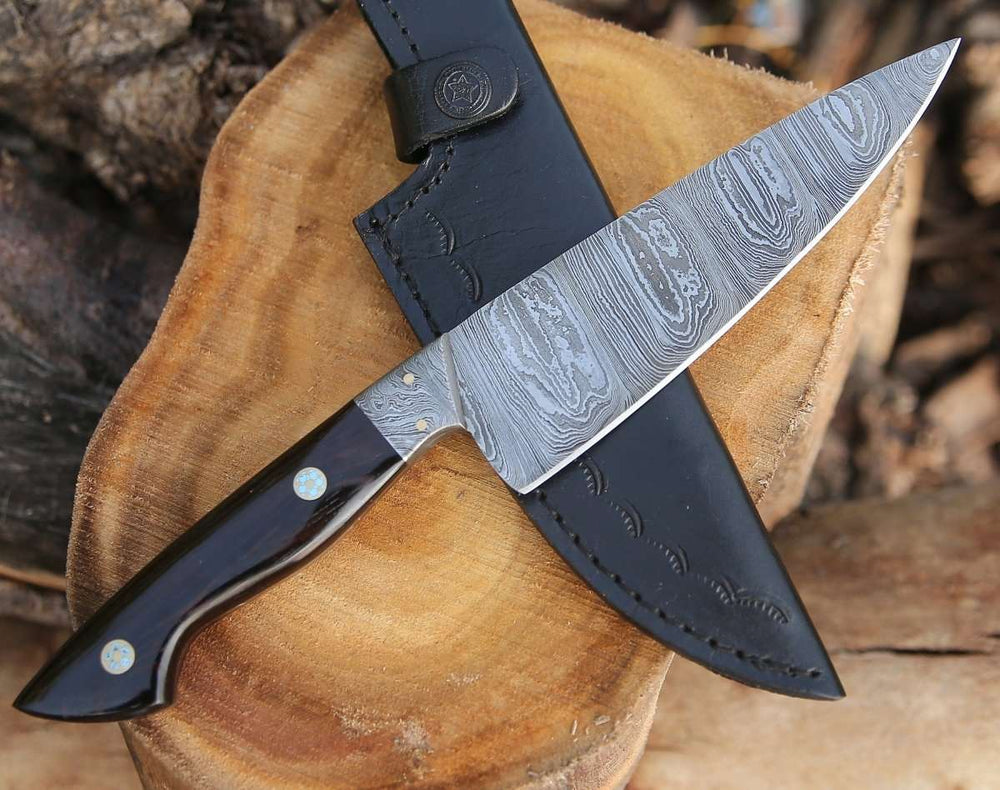 Chef knife - Gale Damascus Chef's Knife with Exotic Wenge Wood Handle - Shokunin USA