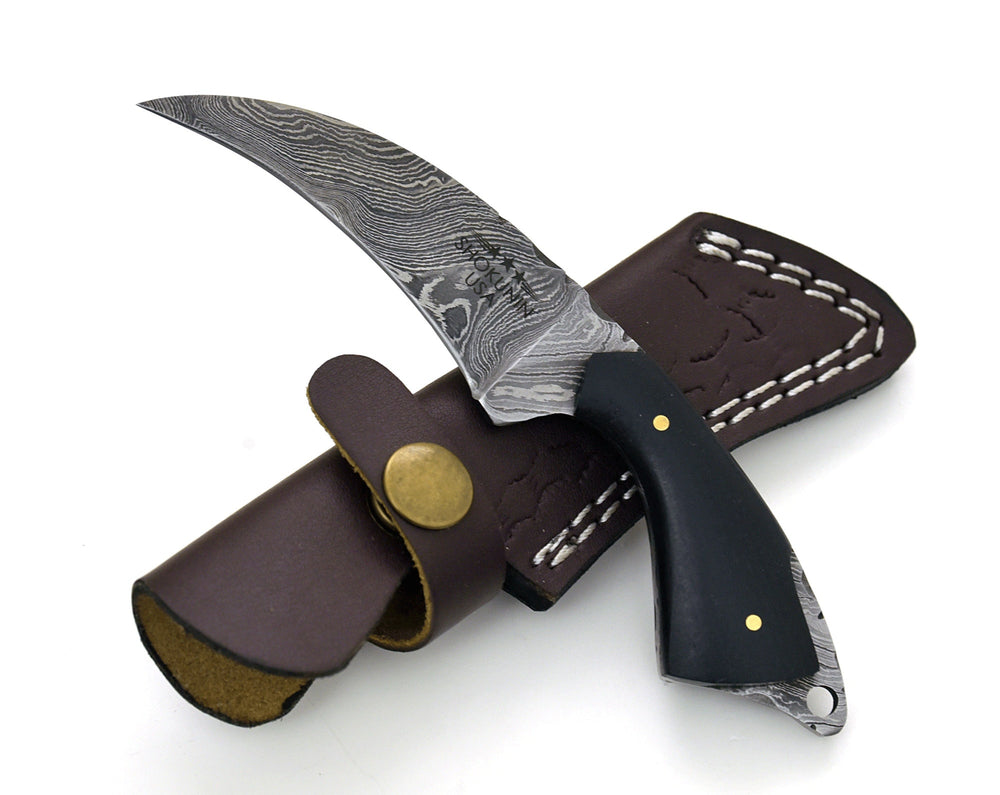 Damascus Knife - Razorsong Mini Damascus Steel Knife - Shokunin USA