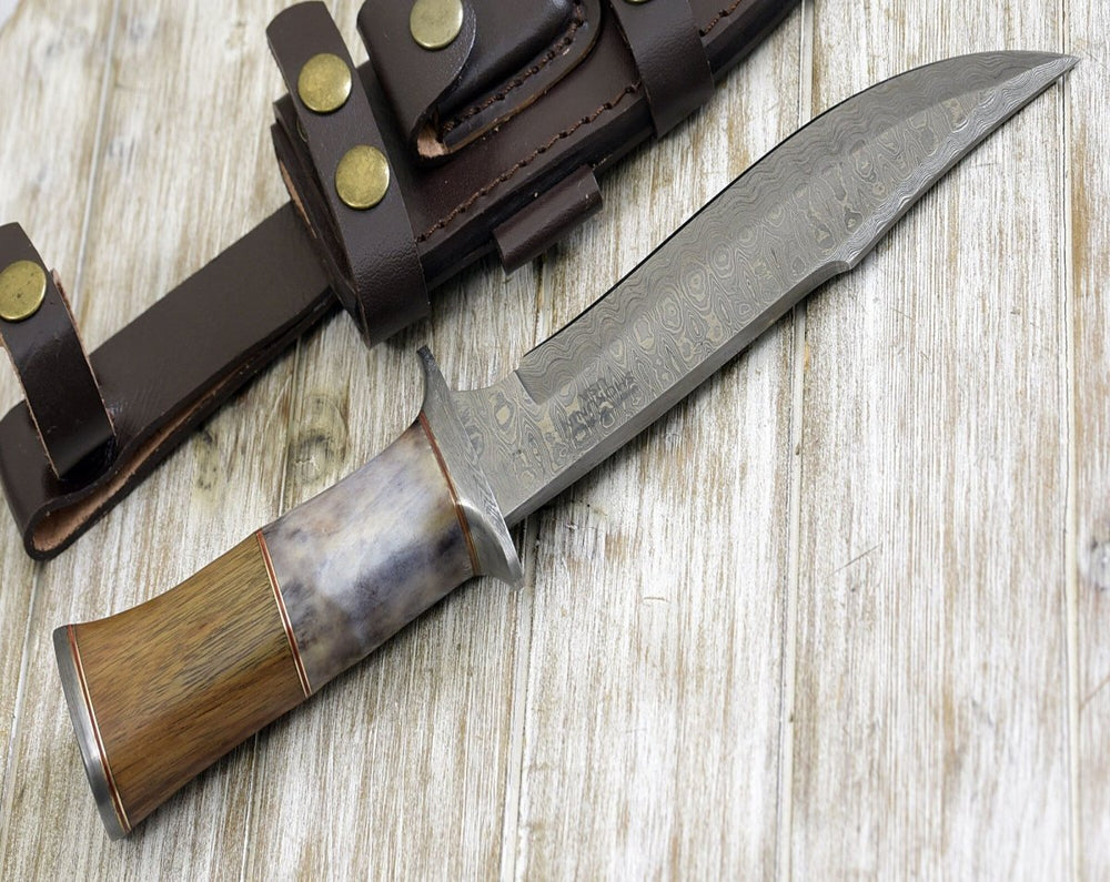Utility Knife - OUTBACK DAMASCUS HUNTING KNIFE - Shokunin USA