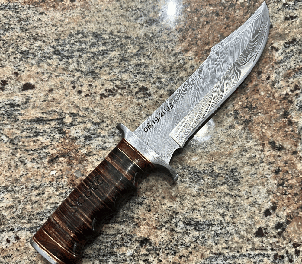 Engraved knife set