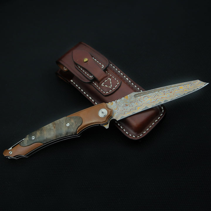 Cuchillo plegable Buck con mango de madera de rosa exótica