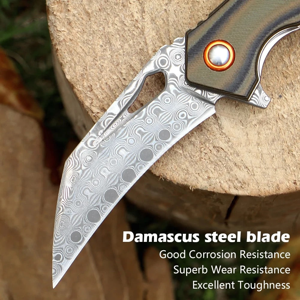 Pocket Knife - Damascus Knives Best for Hunting & Everyday Carry