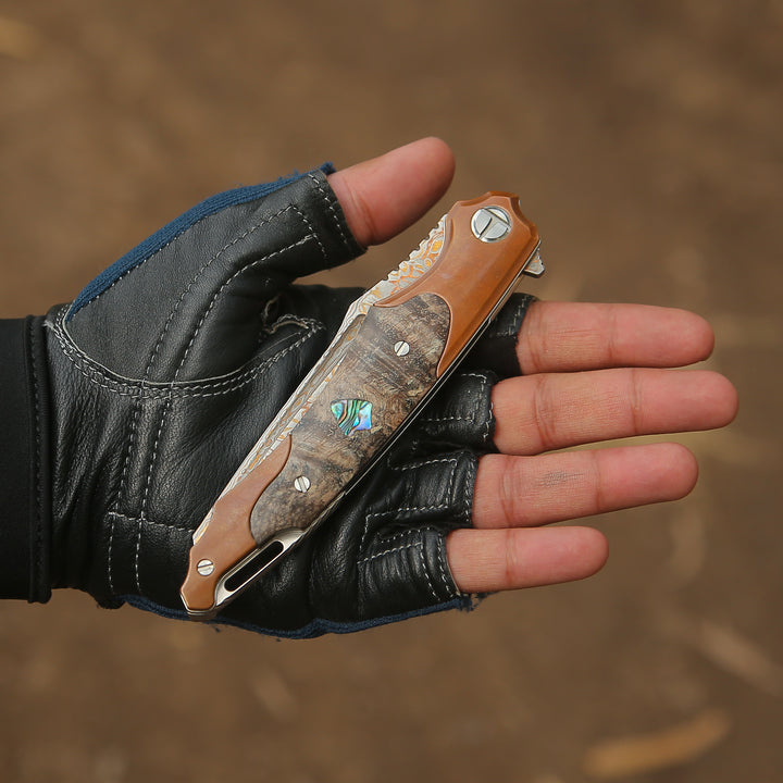 Cuchillo plegable Buck con mango de madera de rosa exótica