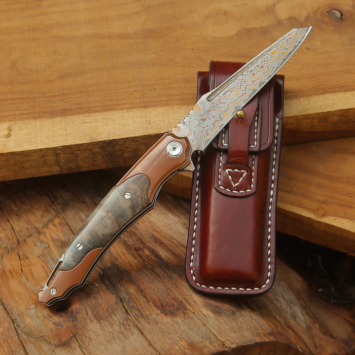 Cuchillo plegable Buck con mango de madera de rosa exótica
