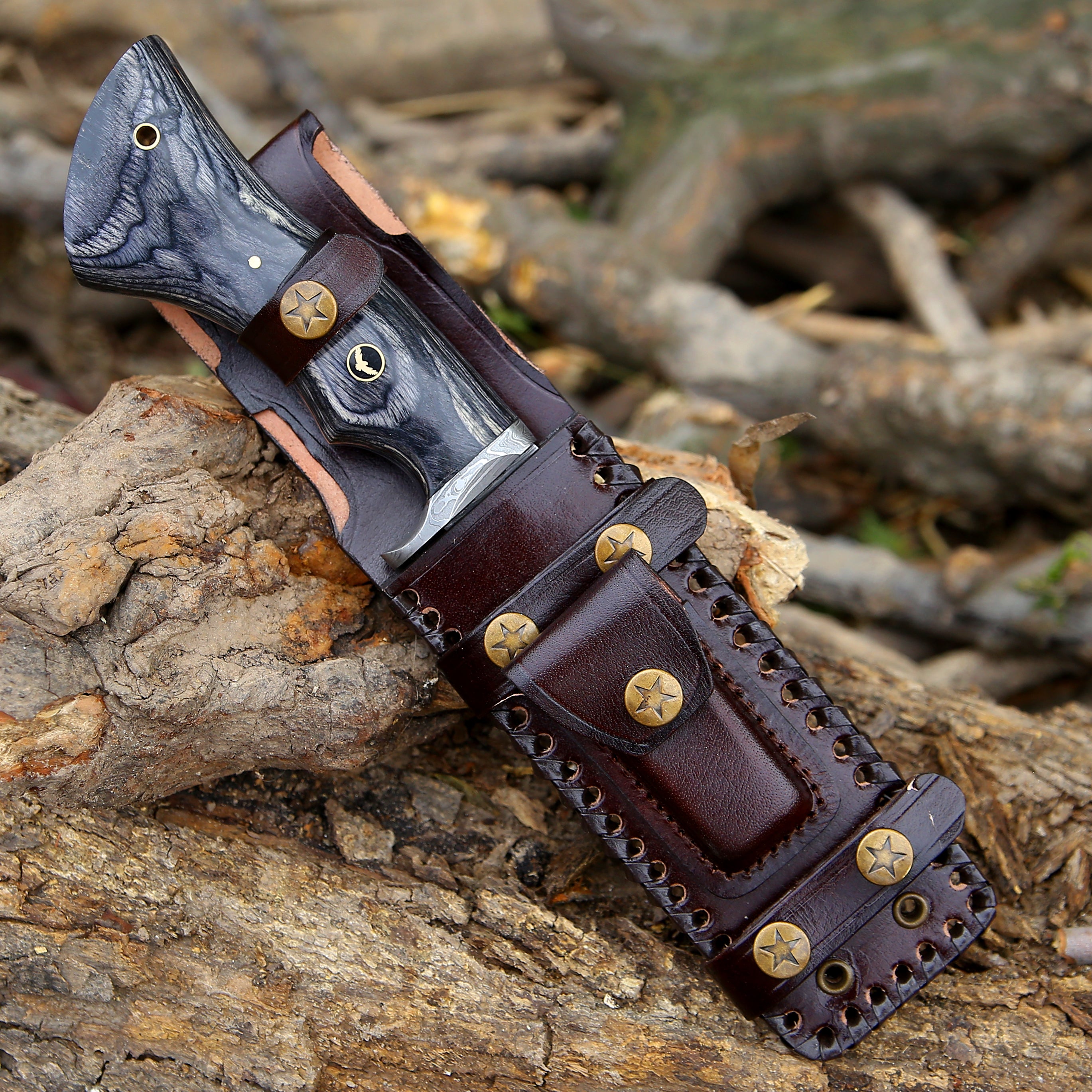 Black Reaper Damascus Steel Knife – Handmade Hunting Knife