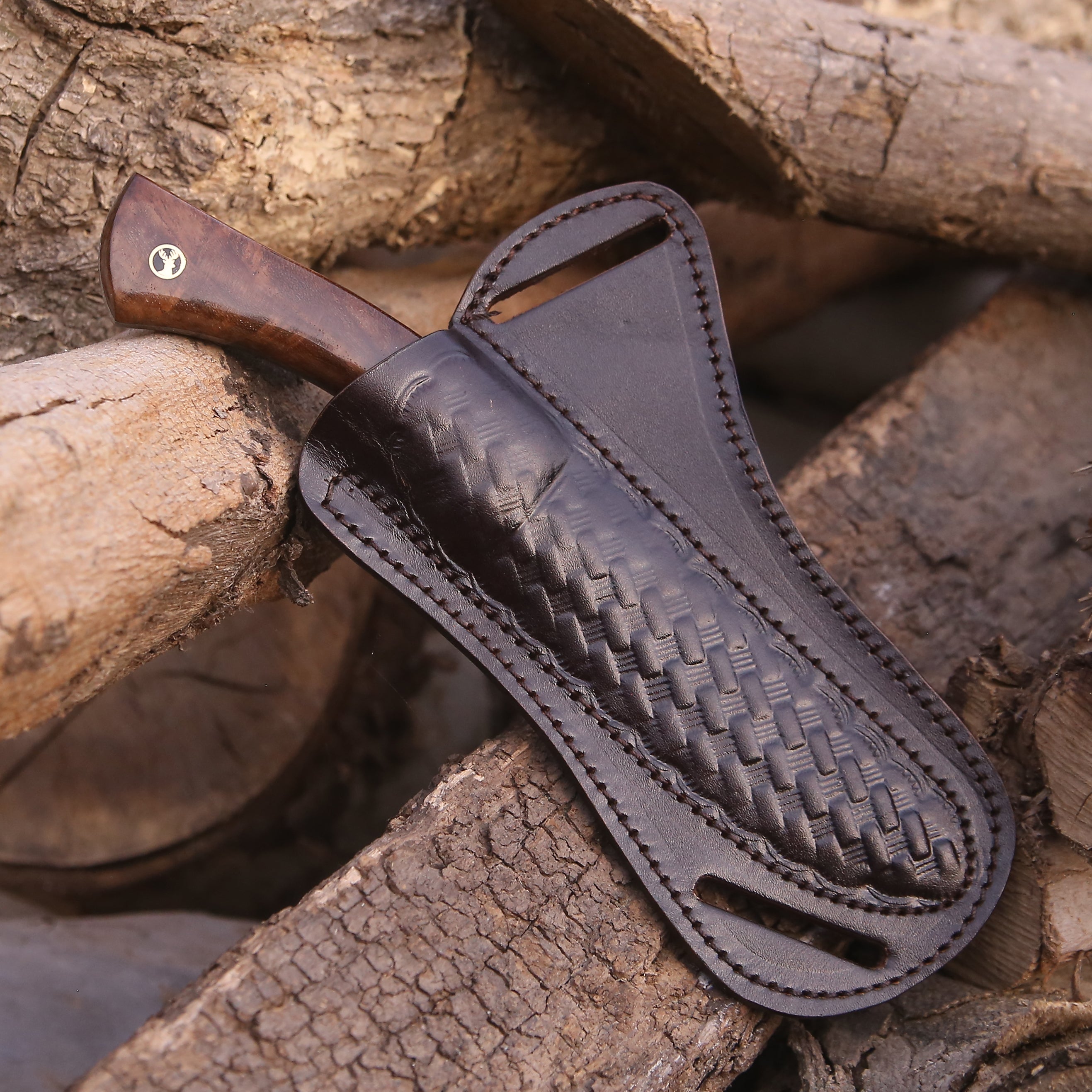Handmade Damascus Hunting Knife | Shokunin USA