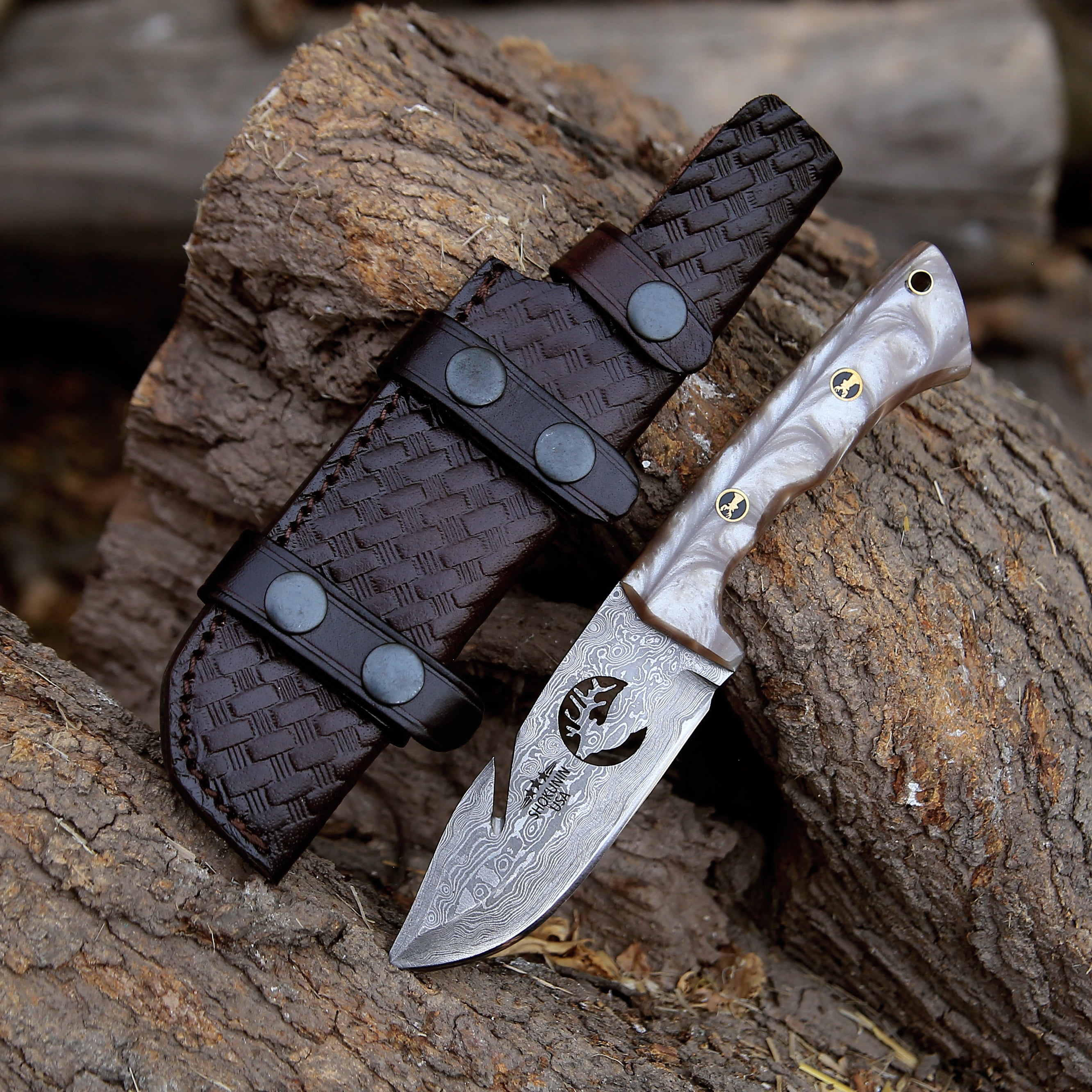 Premium Damascus Hunting Knives – Shokunin USA
