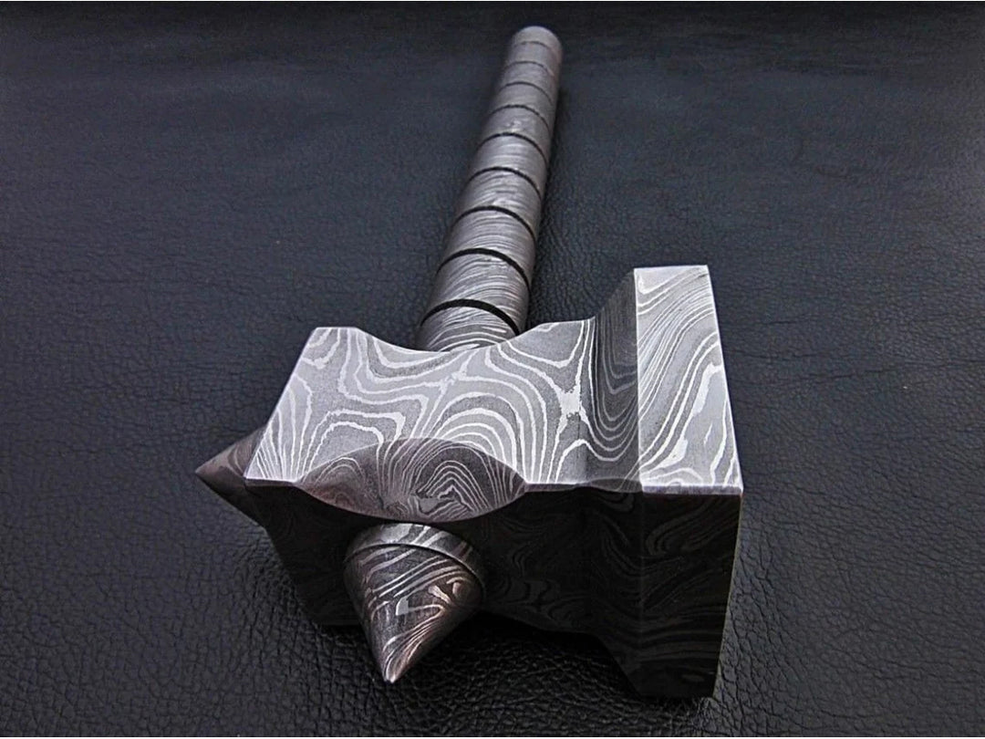 Handmade Damascus Hammer with Damascus Steel Handle