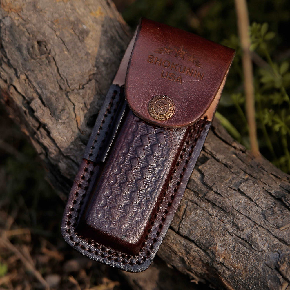 Pocket Knife - Raze Pocket Knife Engraved with Exotic Rose Wood Handle - Shokunin USA