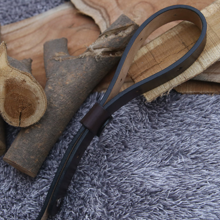 Leather Sling - Handmade Tooled Custom Leather Sling - Personalized - Shokunin USA