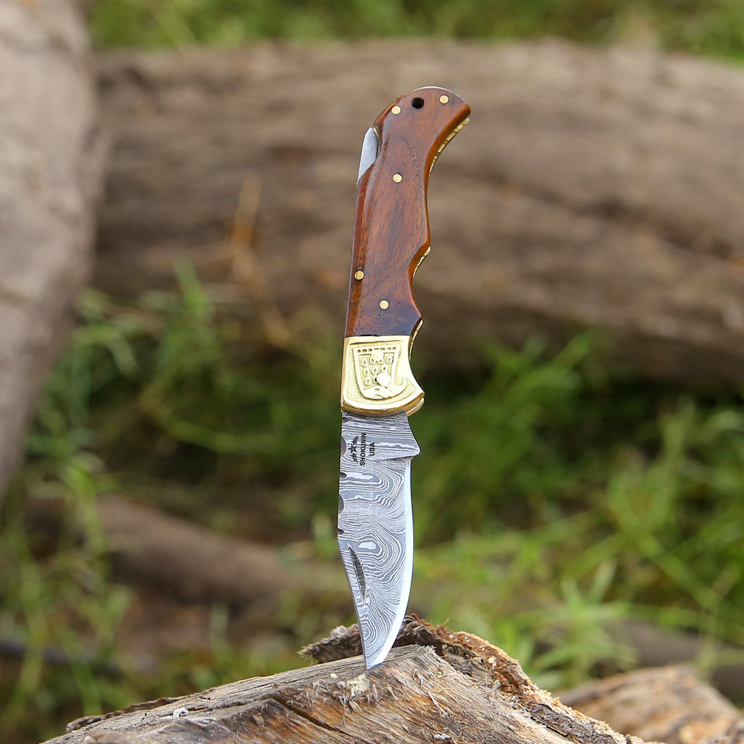 Rose Pocket Knife with Rosewood Handle