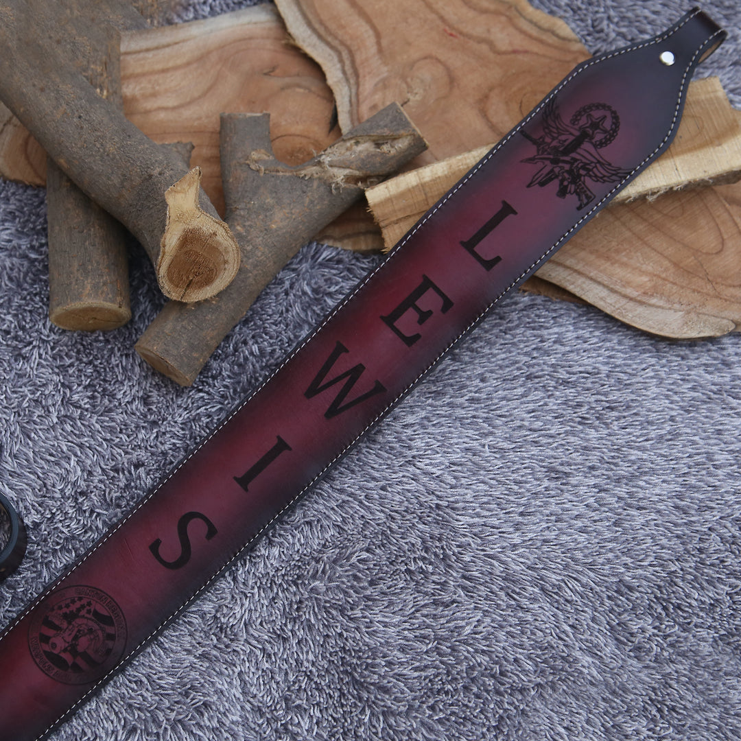Leather Sling - Handmade Tooled Custom Leather Sling - Personalized - Shokunin USA