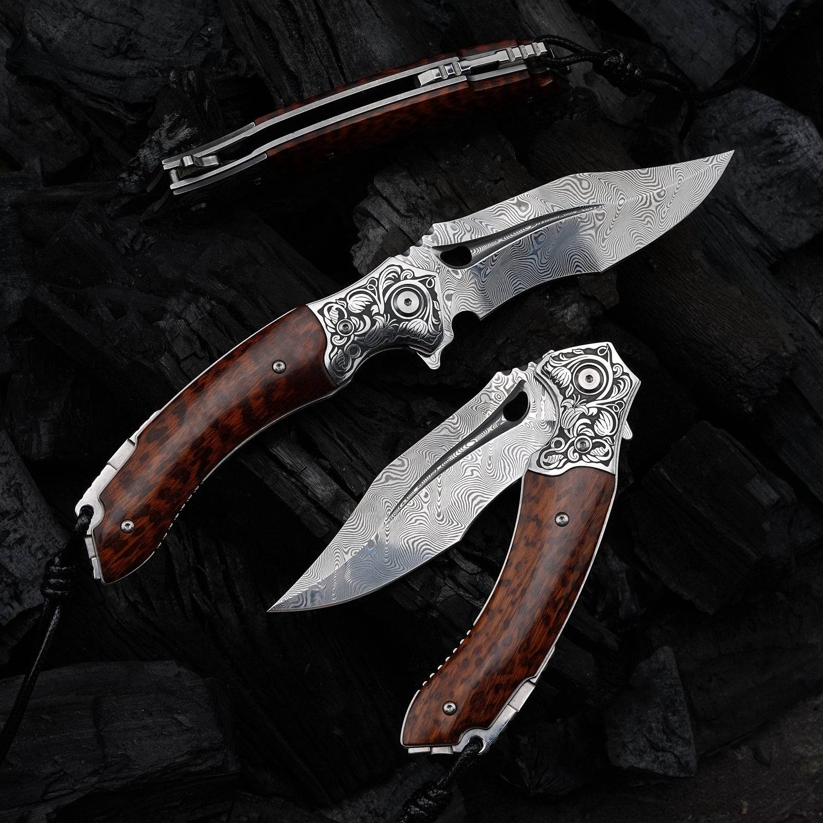 Handmade - Damascus Hunting Knife for Sale – Shokunin USA