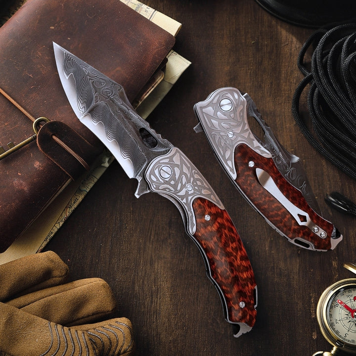 Damascus Hunting Knives Made in Usa Shokunin USA