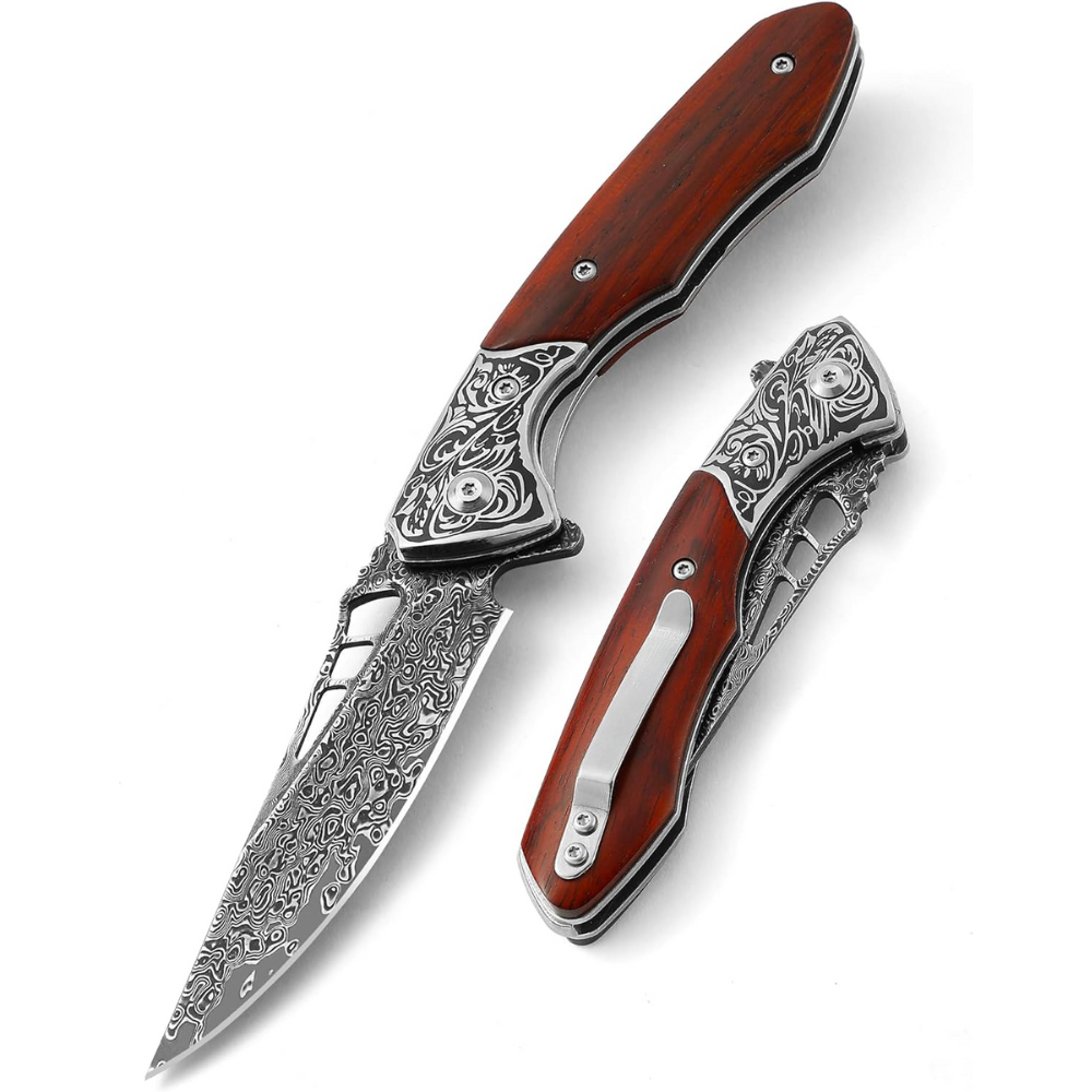 VG10 Damascus Pocket Knife - Buy from 400+ Custom Damascus knives