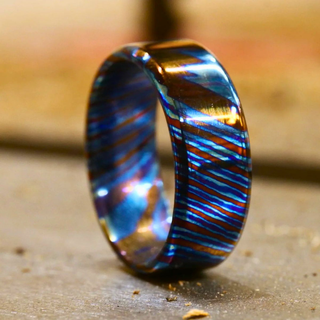 Damascus Steel Rings - Handmade Jewelry | Shokunin USA