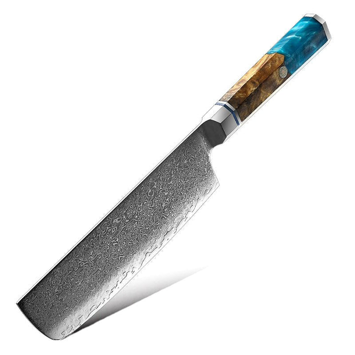 Best Special Occasion Gifts – Allure Professional Japanese VG10 Damascus 8-Pcs Knife Set with Exotic Olive Burl Wood &amp; Resin Handle – shokuninusa