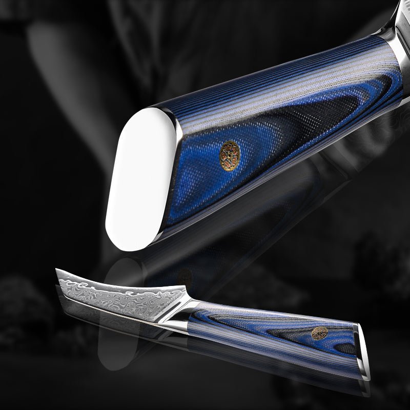 Azure Damascus Knives – Azure Japanese VG10 Damascus Chef Knife Set with G10 Handle and Sheath – shokuninusa