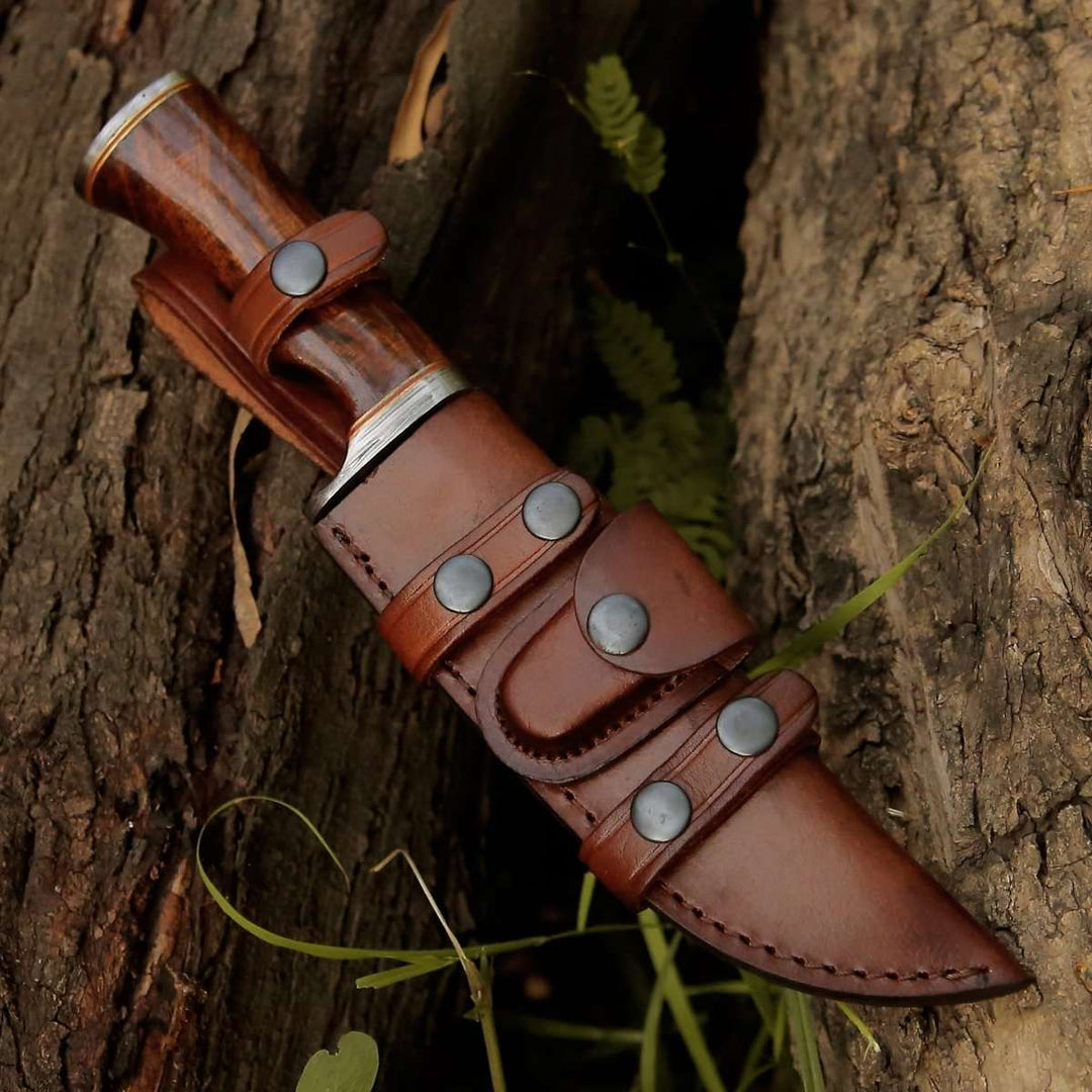 Crucifier Bowie Knife - Crucifier Original Bowie Knife with Exotic Rosewood Handle - Shokunin USA