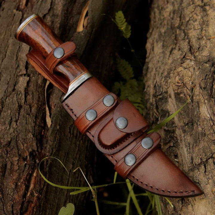 Crucifier Bowie Knife - Crucifier Original Bowie Knife with Exotic Rosewood Handle - Shokunin USA