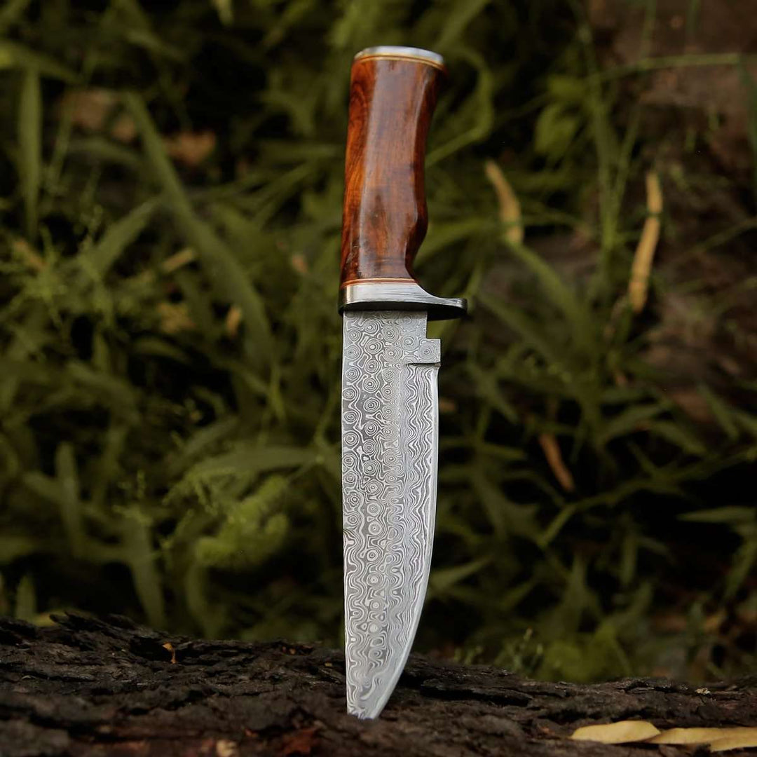 Crucifier Original knives - Crucifier Original Bowie Knife with Exotic Rosewood Handle - Shokunin USA