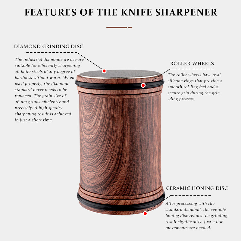 Rolling Knife Sharpener Set - Original Diamond Rolling Knife Sharpener Set 1000/3500 Grit - Shokunin USA