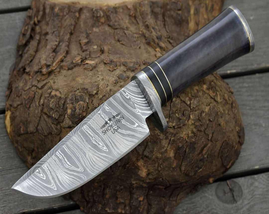 Damascus Knife - Dynasty Damascus Knife with Bone Handle - Shokunin USA