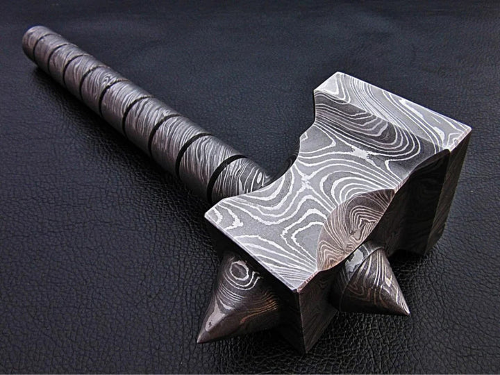 Hammer - The Crusher Handmade Damascus Steel Hammer - Shokunin USA