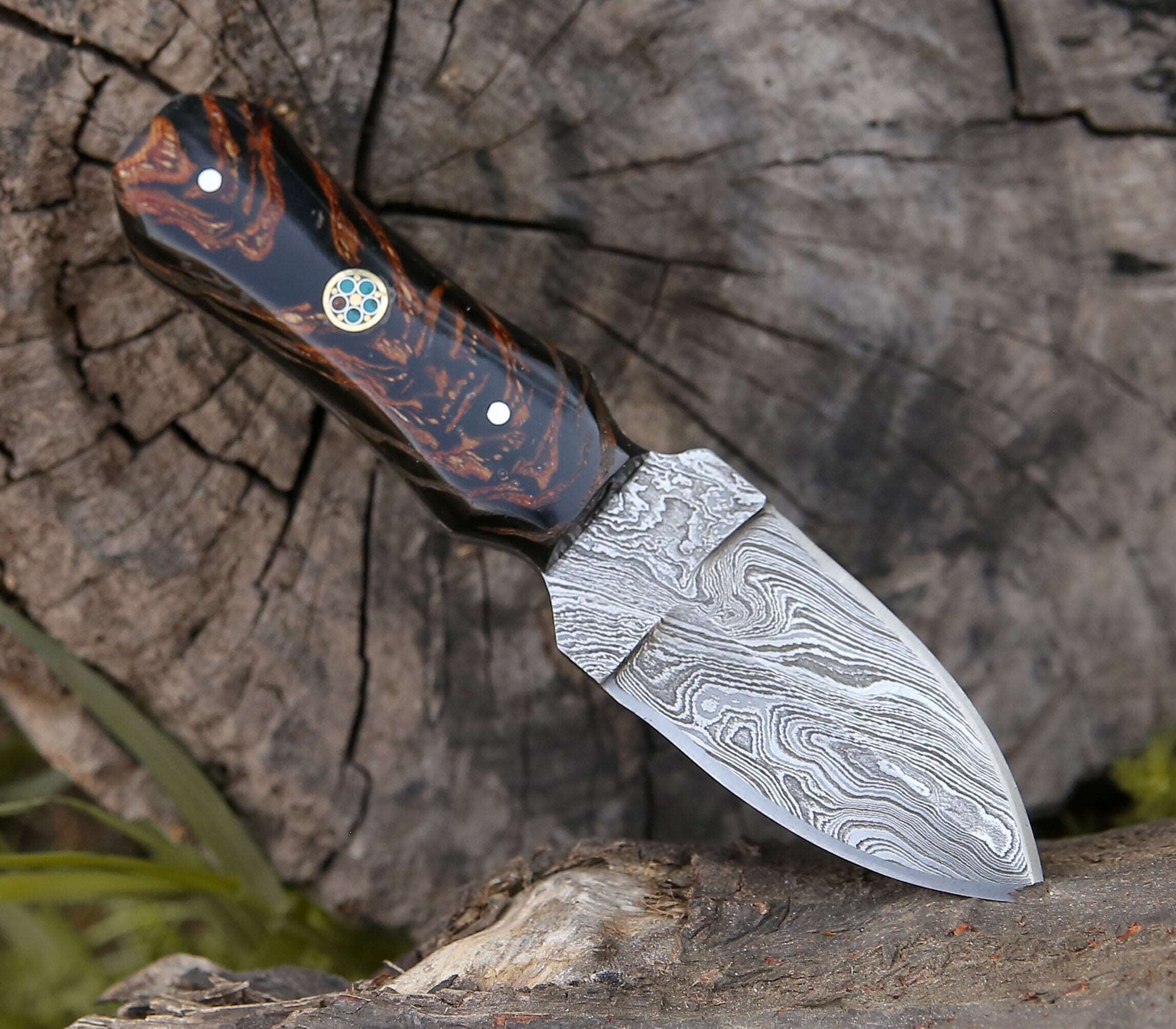 Best Damascus Fixed Blade Knife - Shokunin USA Best Damascus Fixed Blade Knife - Shokunin USA
