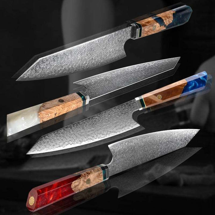 Chef knife - Imperium VG10 Damascus Chef's Knife with Exotic Olive Wood Handle & Sheath - Shokunin USA