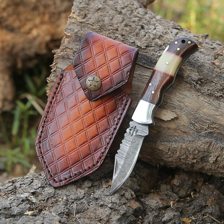 ironclad knives - Ironclad Pocket Knife with Rosewood &amp; Bone Scales - Shokunin USA