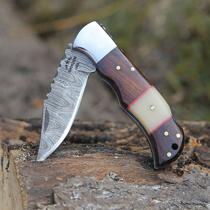 Ironclad unique knives - Ironclad Pocket Knife with Rosewood &amp; Bone Scales - Shokunin USA