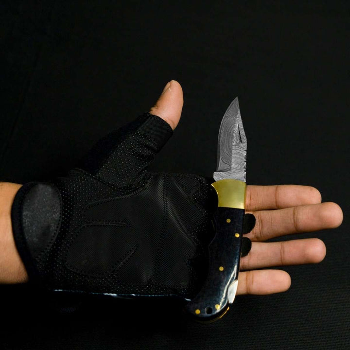 Pocket Knives - Knight Handheld Pocket Knife with Micarta Handle - Shokunin USA