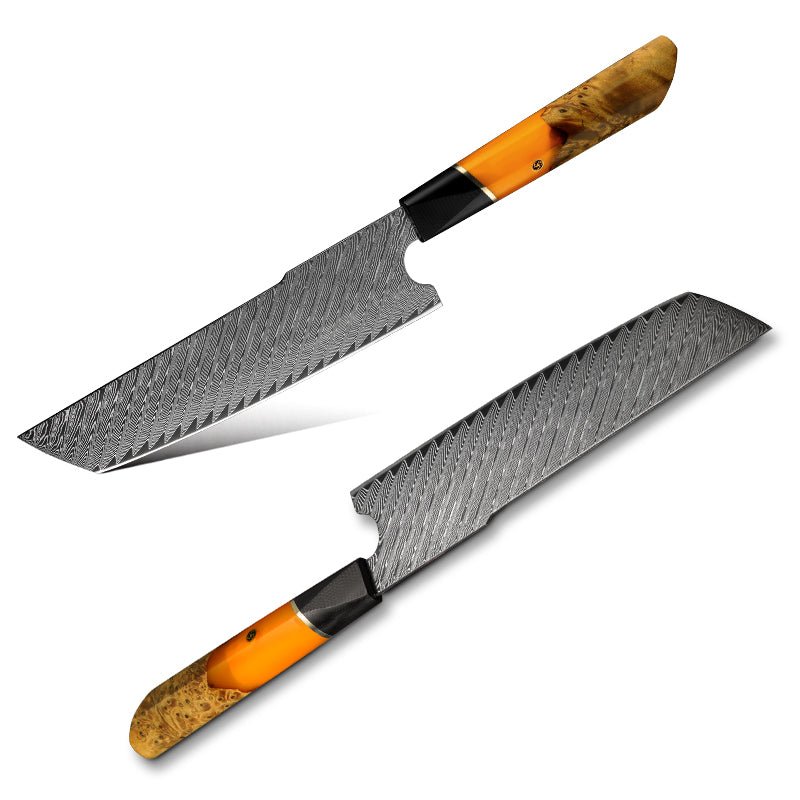 Kotetsu VG10 Knife – Kotetsu VG10 Chef Knife Damascus Nakiri Knife with Exotic Olive Wood Handle – shokuninusa