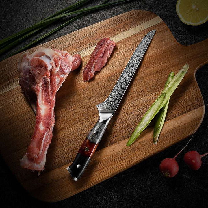 Chef Knife Set - Supreme Professional Chef Knife Set VG10 with Ebony Wood Handle & Sheath - Shokunin USA