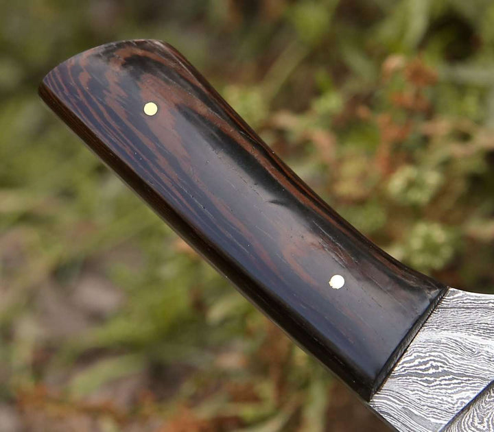 Legacy Damascus knives - Legacy Damascus Skinning Knife with Exotic Wenge Wood Handle - Shokunin USA