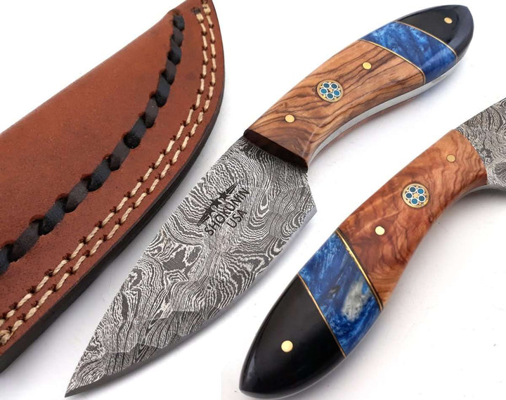 Lightning Everyday Handle - Lightning Everyday Carry Knife with Olive &amp; Resin Handle - Shokunin USA
