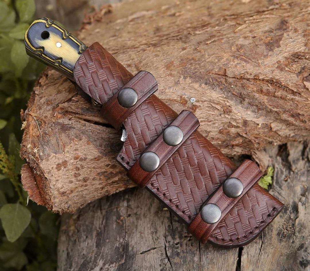 Marauder Knives - Marauder Damascus Tanto Knife with Pakkawood Handle - Shokunin USA