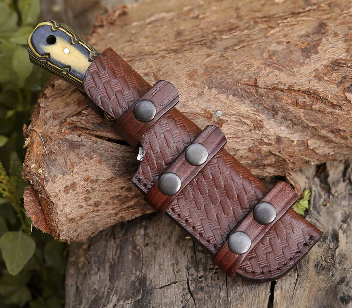 Marauder Knives - Marauder Damascus Tanto Knife with Pakkawood Handle - Shokunin USA