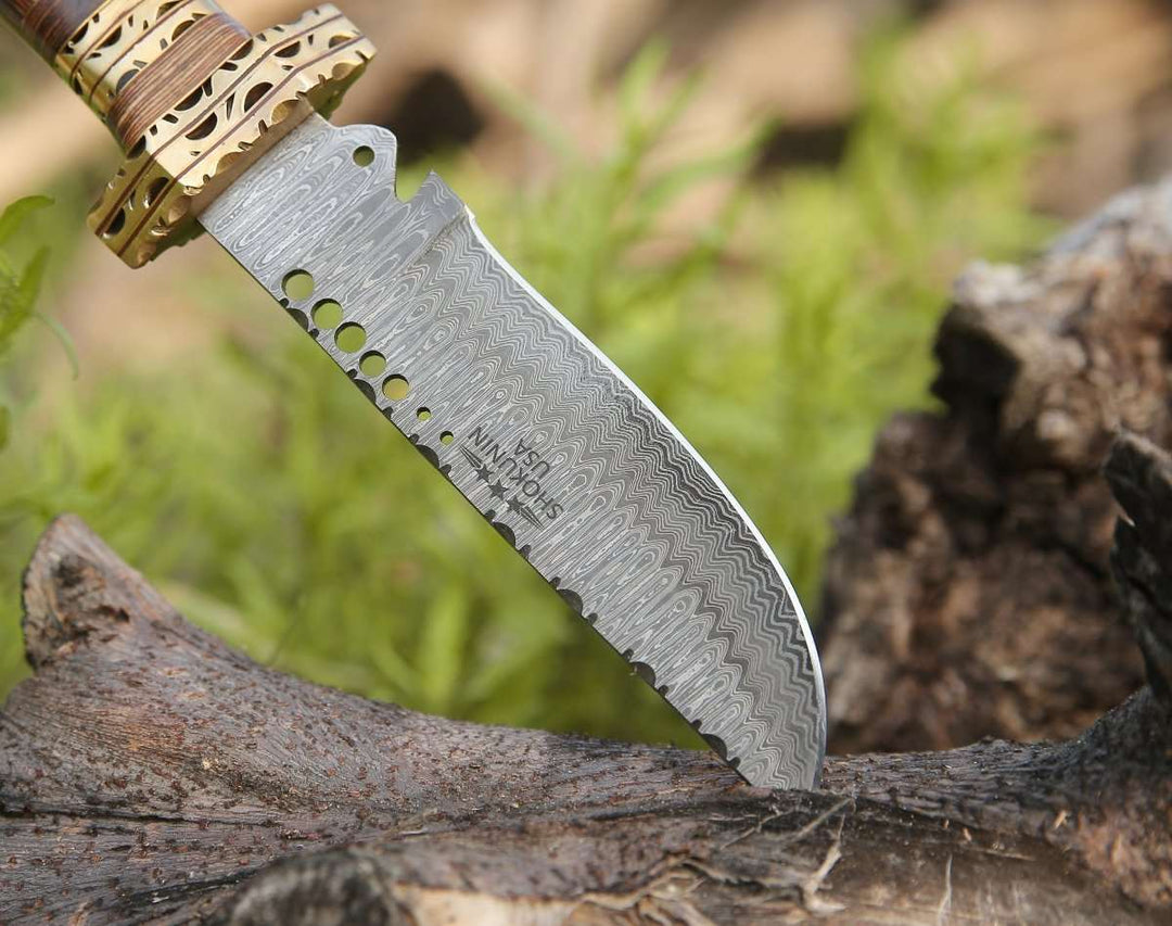 Knives Matrix Bowie - Matrix Bowie Knife with Pakkawood Handle - Shokunin USA