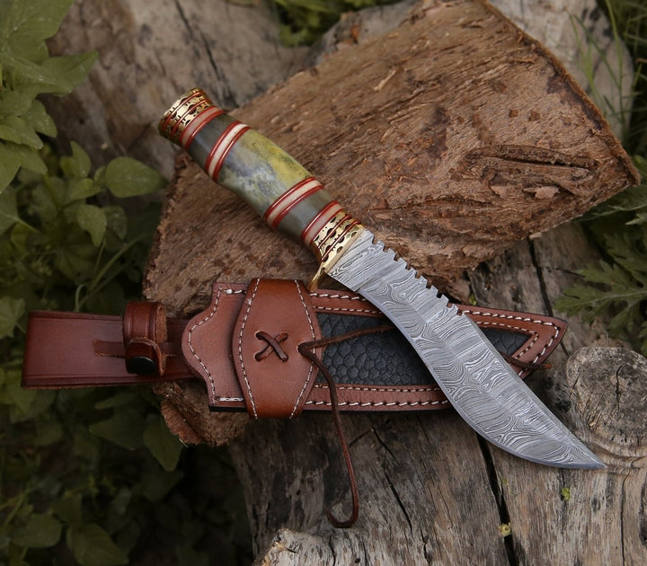 Kukri Hunting Knife – Mythic Kukri Hunting Knife with Bone &amp; Brass Handle – shokuninusa