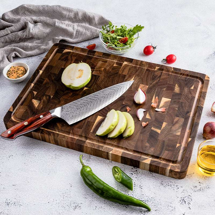 Anniversary Gifts - Personalized Double-Sided Walnut End Grain Cutting Board - Shokunin USA