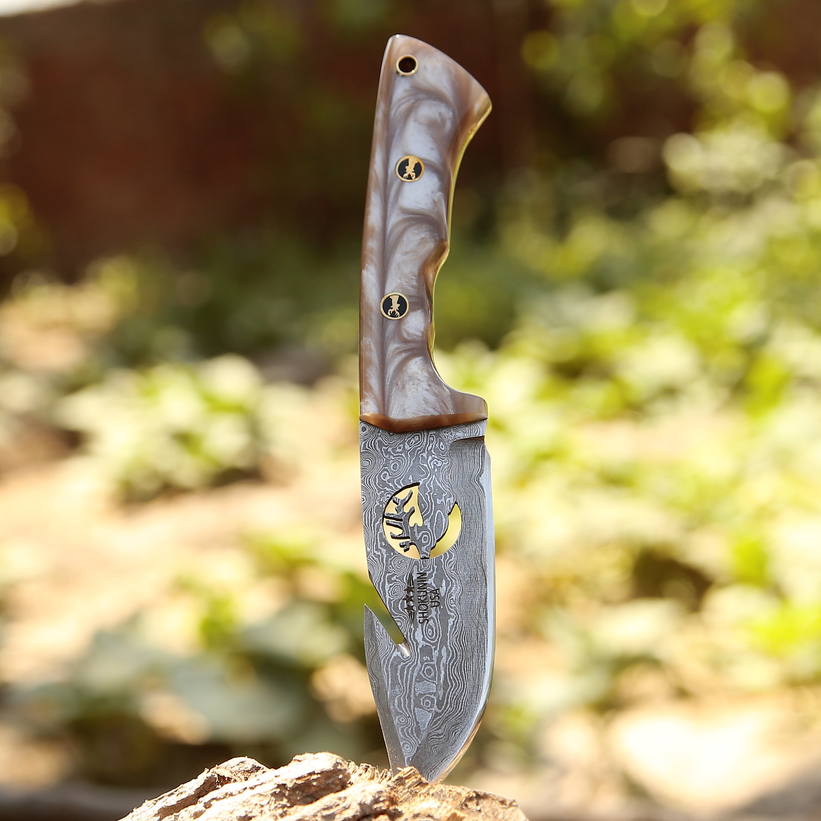 Premium Damascus Hunting Knives – Shokunin USA