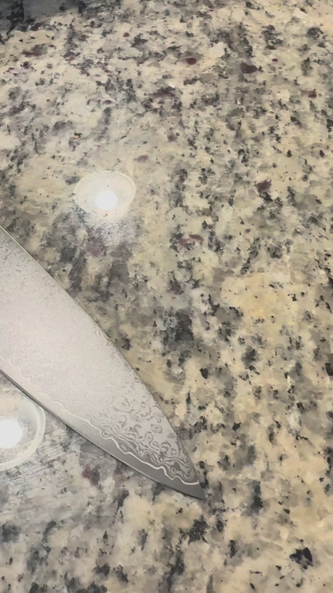 Luxe Japanese Damascus Chef Knife with Exotic Curly Maple Burl Wood Handle