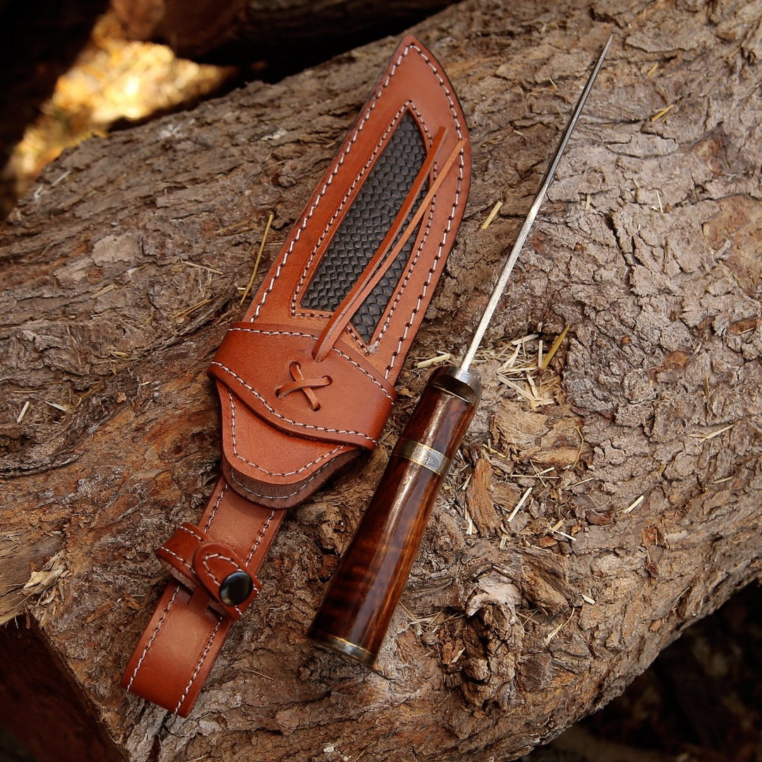 Raider Knife – Raider Damascus Steel Bowie Knife with Exotic Rose Wood Handle &amp; Sheath – shokuninusa