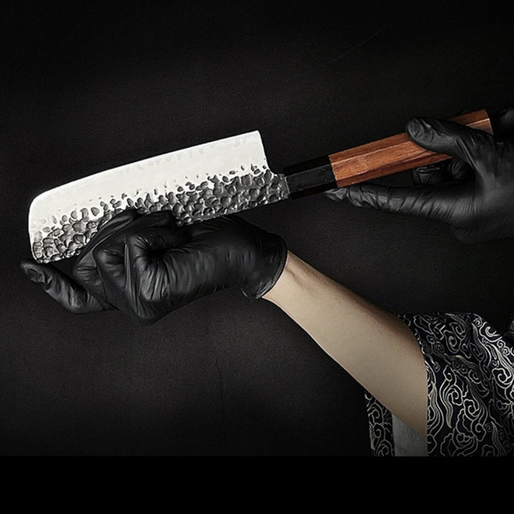 Chef Knife - Ryujin™ 7.0" Nakiri Knife with Rosewood &amp; Ebony Wood Handle - Shokunin USA