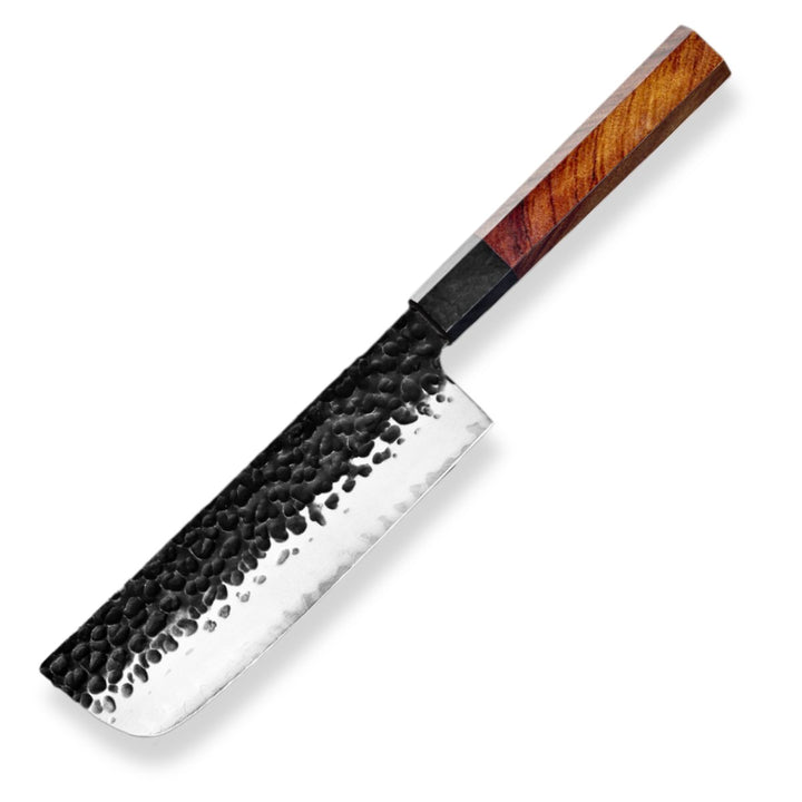 Chef Knife - Ryujin™ 7.0" Nakiri Knife with Rosewood &amp; Ebony Wood Handle - Shokunin USA