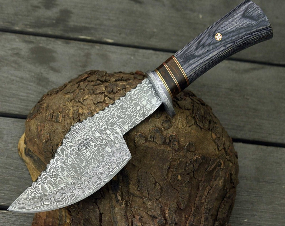 Axes - Titan Damascus Axe with Pakkawood Handle - Shokunin USA
