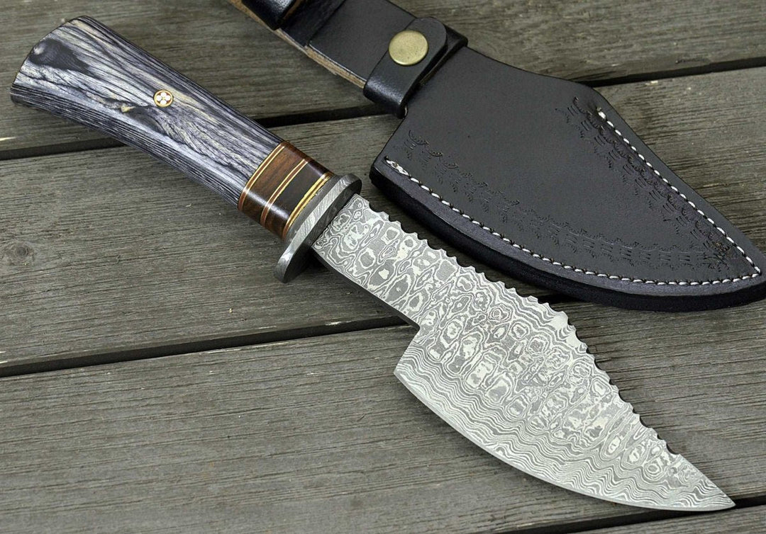 Camping Hatchets Gifts - Titan Damascus Axe with Pakkawood Handle - Shokunin USA