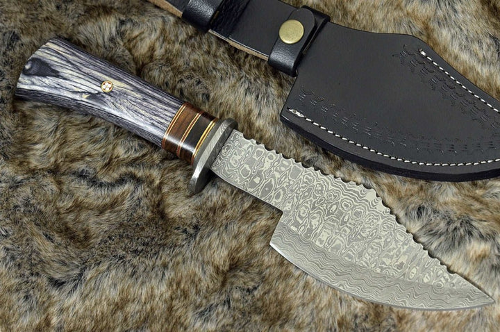Hand Forged Axes - Titan Damascus Axe with Pakkawood Handle - Shokunin USA